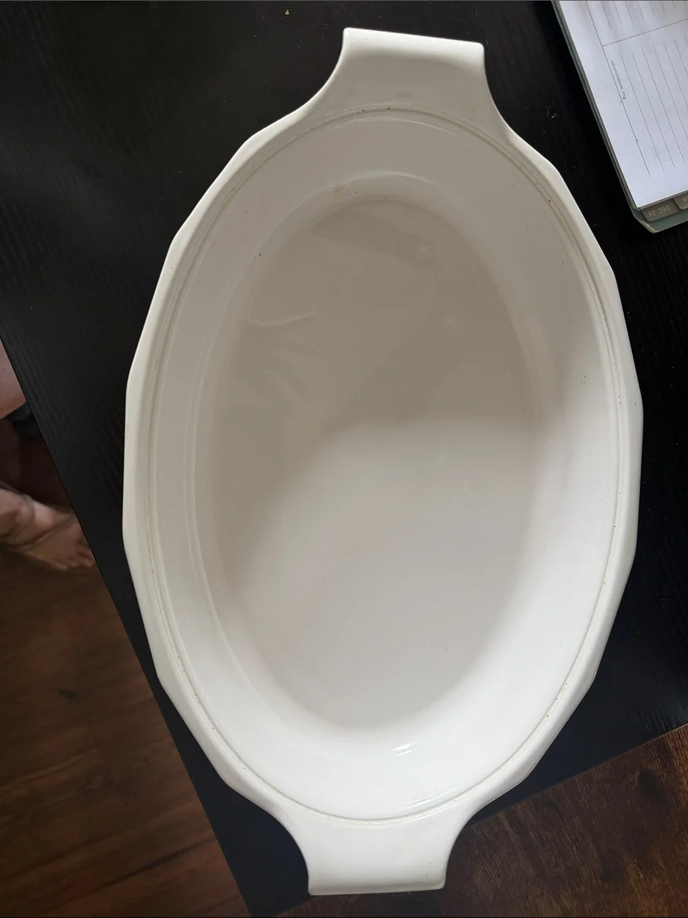 Oval Ceramic Baker in Green — Elegant Oven-to-Table Bakeware